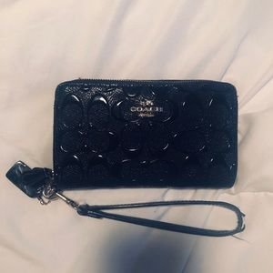 Coach Black Wristlet Wallet